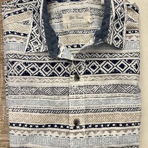 Old Ranch Blue and White Patterned Shirt